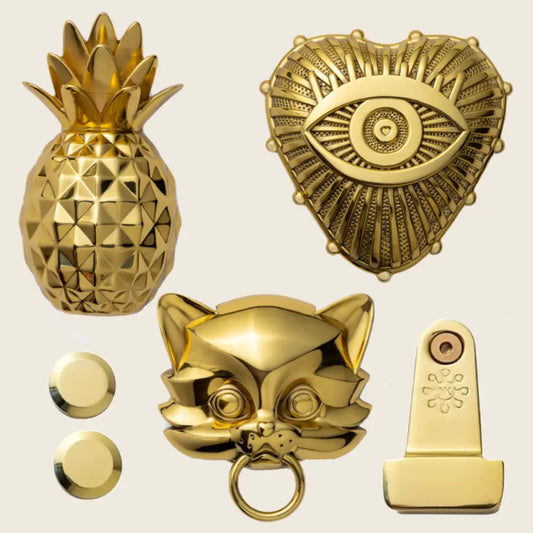 Essential Set — Interchangeable Solid Brass Door Knocker